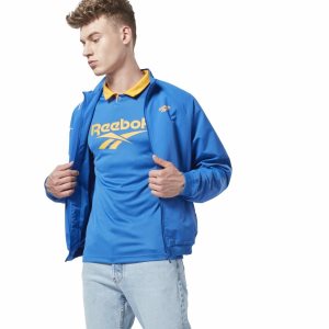 Bluza Męskie Reebok Classic Football Polo Głęboka Niebieskie PL 86YVATL